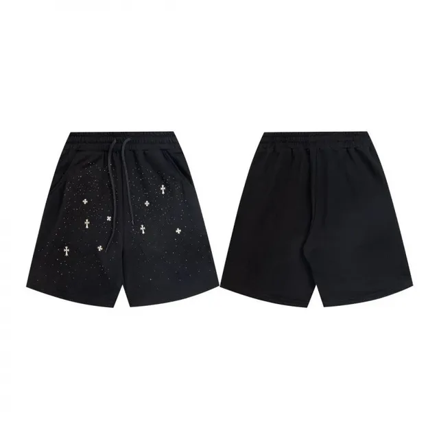 Chrome Hearts Cross-Embellished Shorts Studded Cross Print