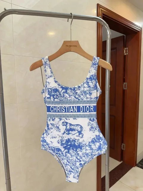 Dior Swimsuit Toile de Jouy Tiger Print