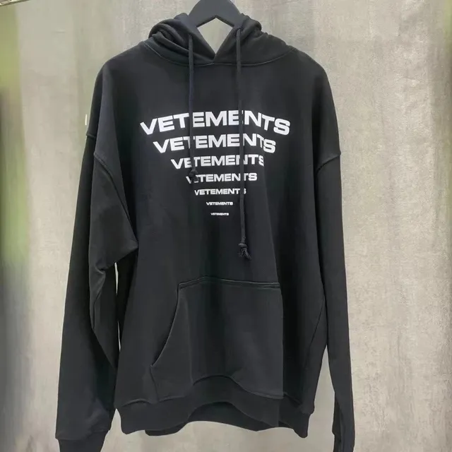 Vetements Logo Hoodie Multi-Stacked Print