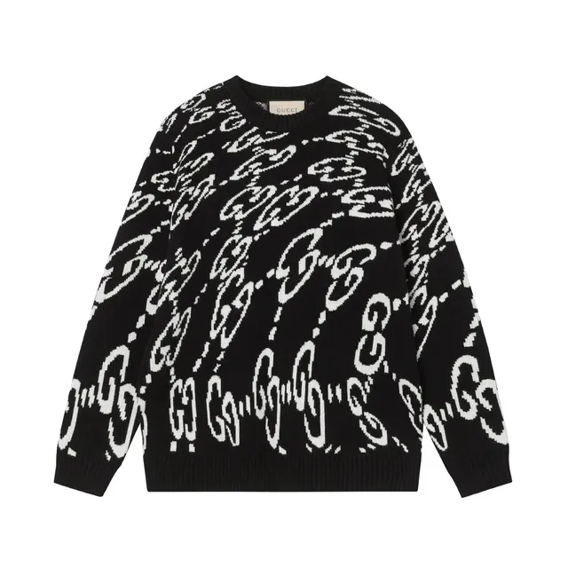 Gucci Knit Sweater GG Logo Intarsia