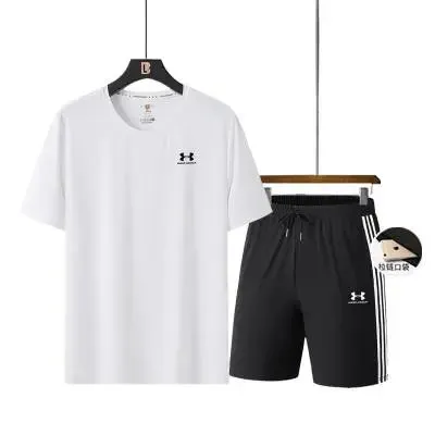 Under Armour Sportswear Set White Tee and Black Shorts