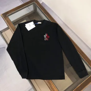 Moncler Long-Sleeve Tee Logo Embroidered
