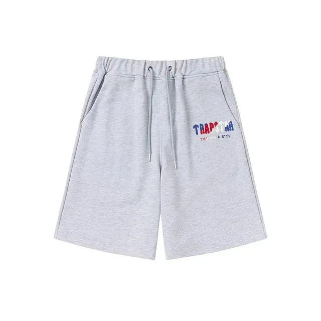Trapstar Logo Shorts Heather Grey
