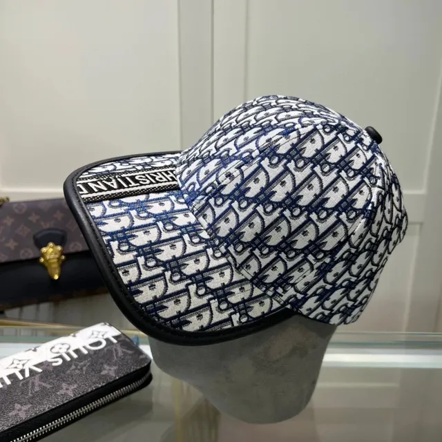 Dior Baseball Cap Oblique Logo Print