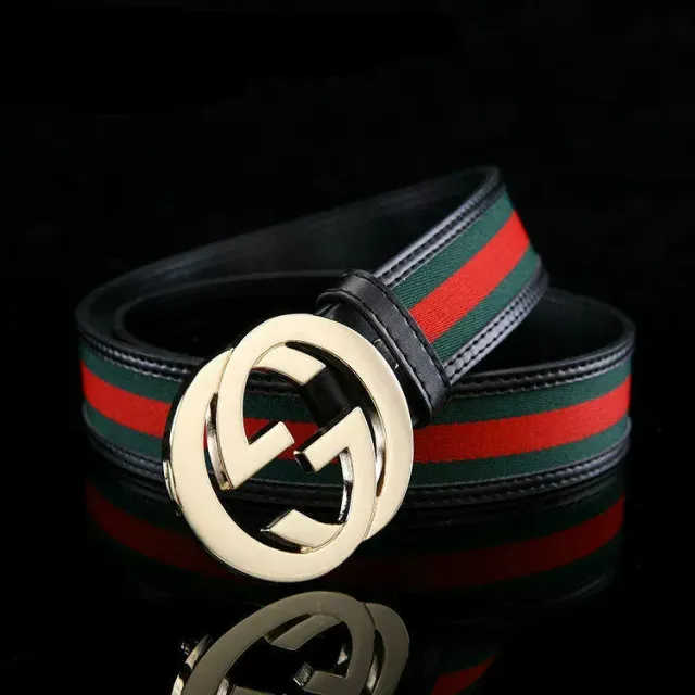 Red green cloth black gold buckle