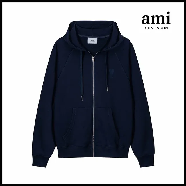 AMI Paris Zip-Up Hoodie