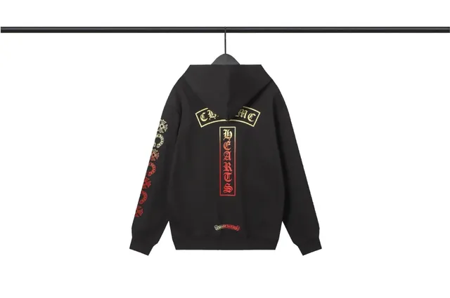 Chrome Hearts Zip-Up Hoodie Hearts Logo Print