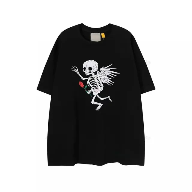 Gallery Dept. Skeleton Rose Tee Winged Skeleton with Rose