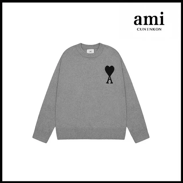 AMI Paris Knit Sweater Heart Logo