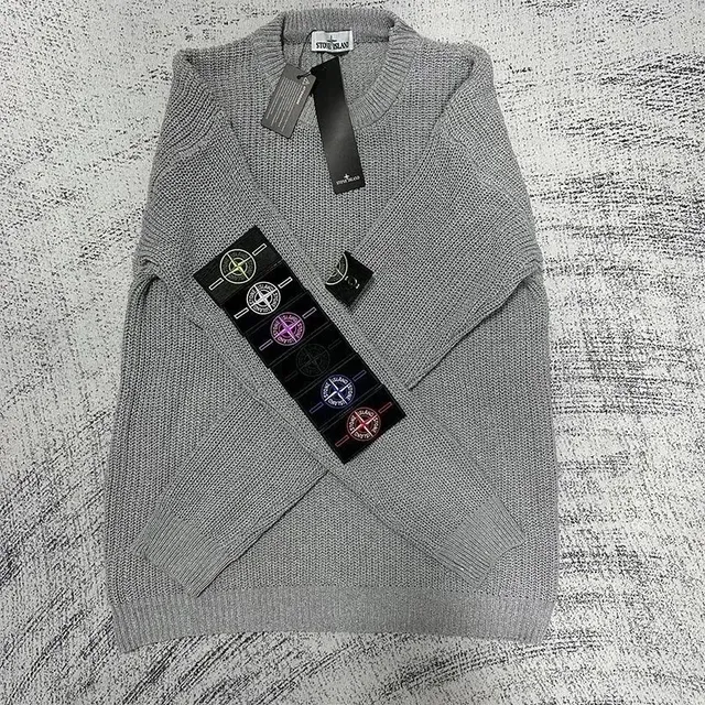 Stone Island Knit Sweater Compass Logo Patch