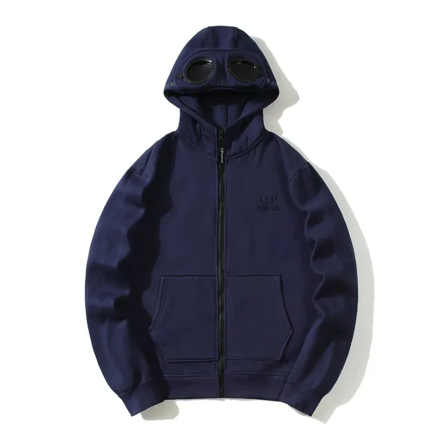 C.P. Company Goggle Hoodie Navy with Black Goggles
