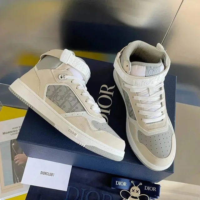 Dior B22 High-Top Beige Monogram
