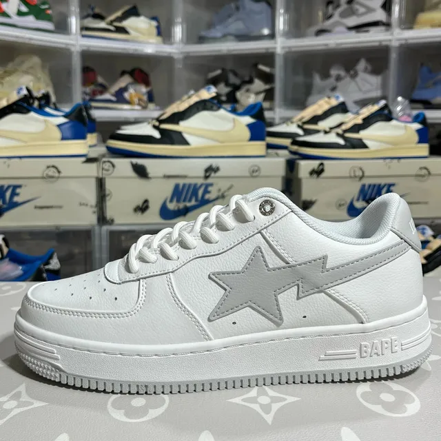 BAPE STA Low White Grey