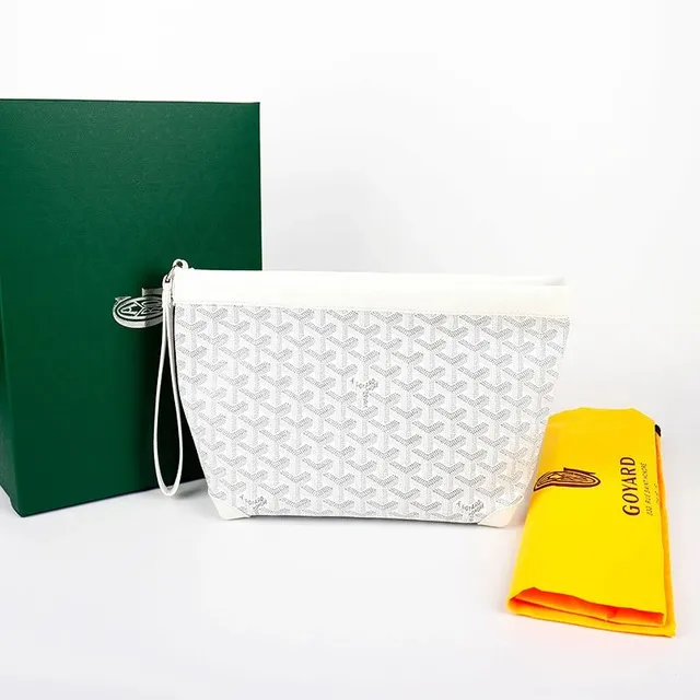 Goyard Saint Louis Clutch White Chevron