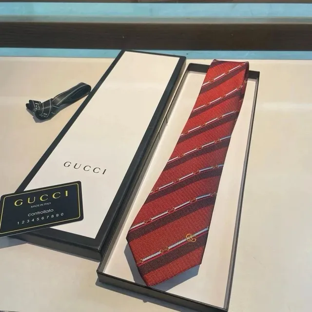 Gucci Neck Tie Web Stripe with GG Motif