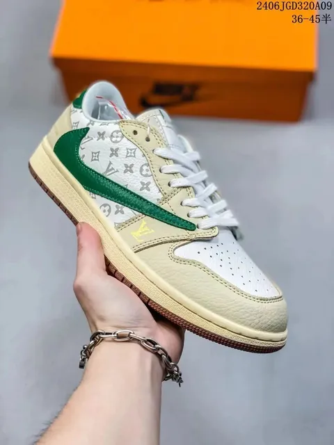 Louis Vuitton × Nike LV Trainer Monogram Green Swoosh