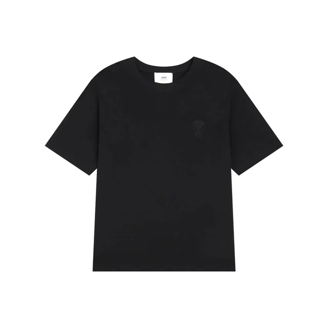 AMI Paris Heart Logo T-Shirt Embroidered Heart