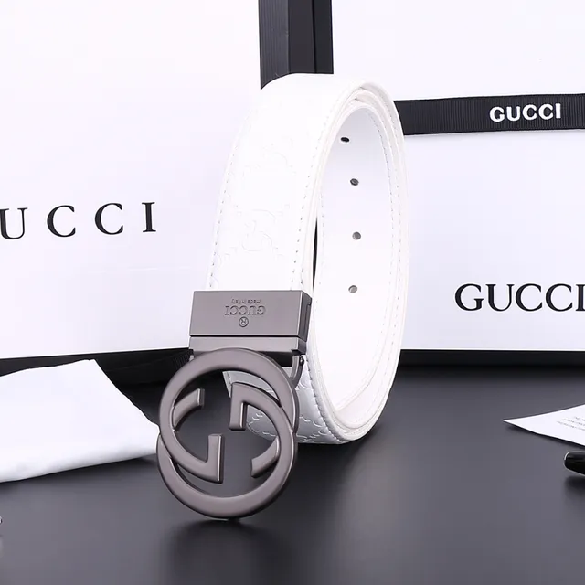 Gucci Horsebit 1955 Belt White Leather with Interlocking G Buckle
