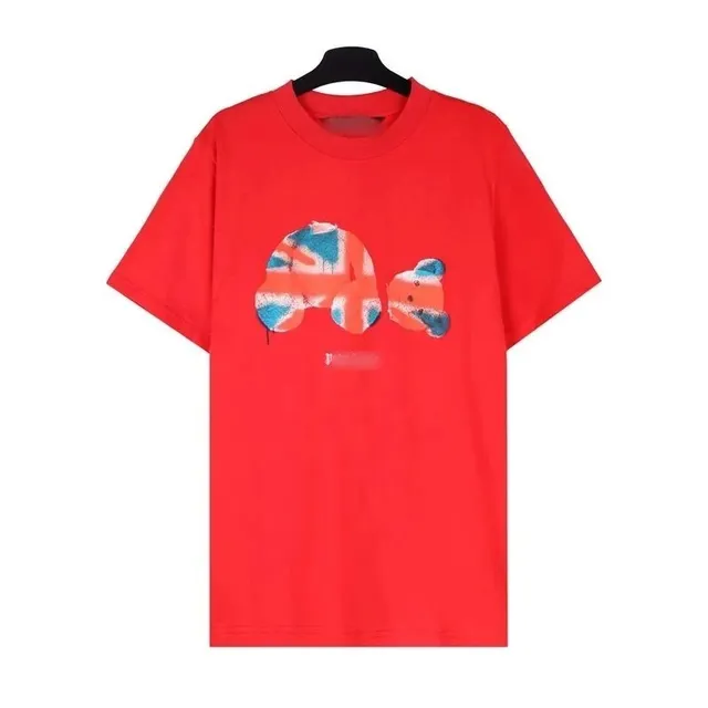 Palm Angels Polo Bear Tee Union Jack Bear Print