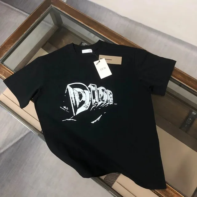 Dior Graphic T-Shirt Distressed Logo