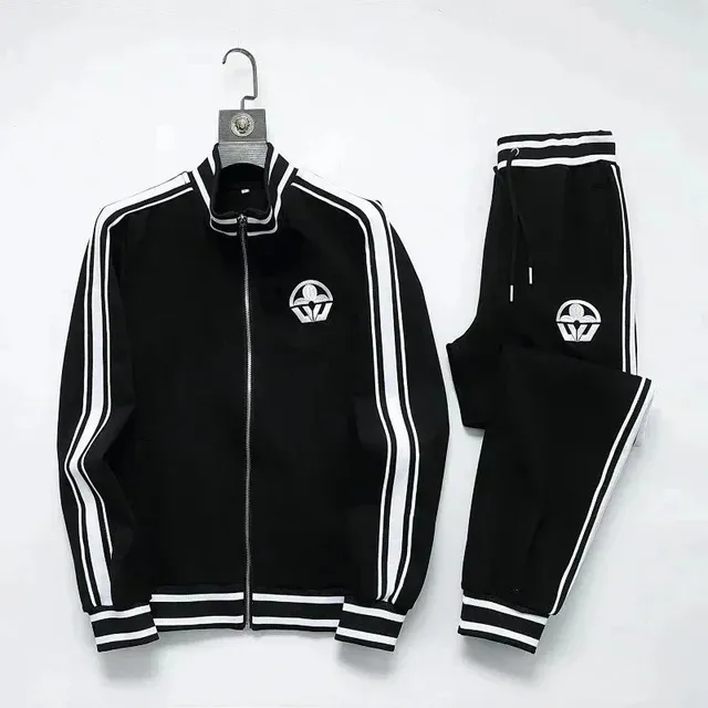 Broken Planet Track Suit Black with White Stripes