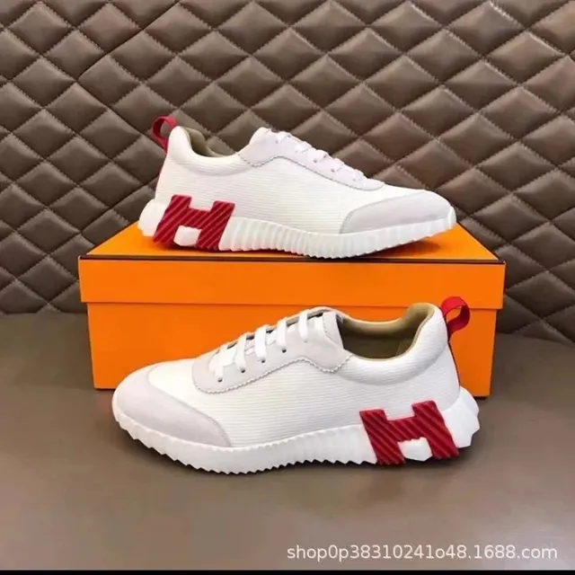 Hermès H-Racer Sneaker White and Red H Logo