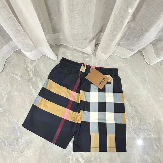 Burberry Check Print Shorts Iconic Check and Stripe
