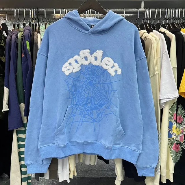 Sp5der Hoodie Spider Web Embroidery