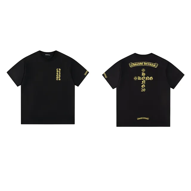 Chrome Hearts T-Shirt Gold Logo Print