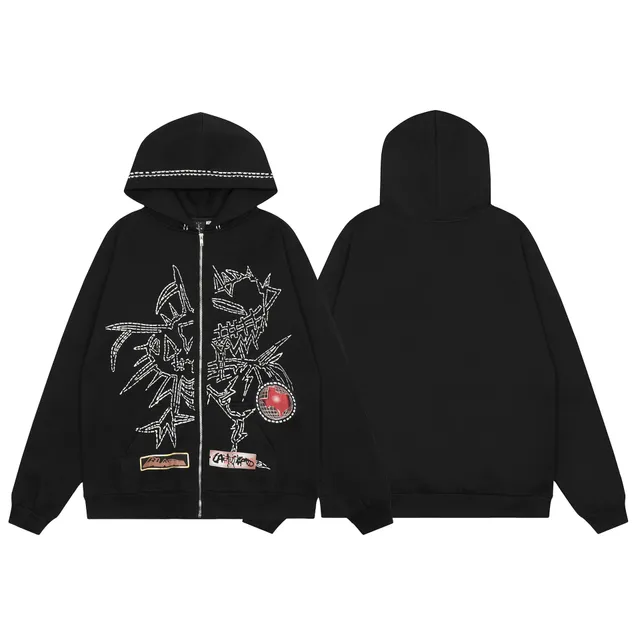 Corteiz Embroidered Graphic Zip-Up Hoodie
