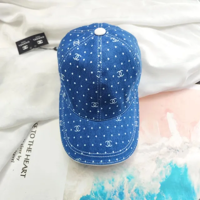 Chanel Baseball Cap Denim CC Logo Print