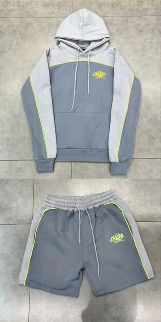 Syna World Hoodie and Shorts Set Two-Tone with Lime Trim