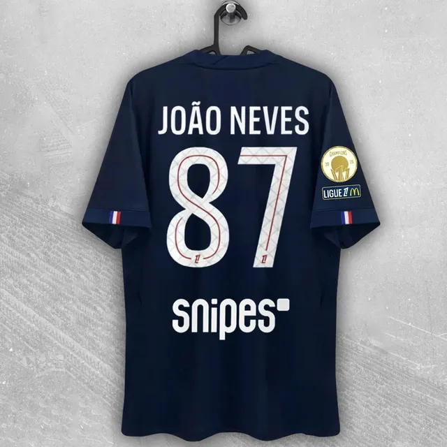 João Neves #87 Jersey Ligue 1 Champions Patch