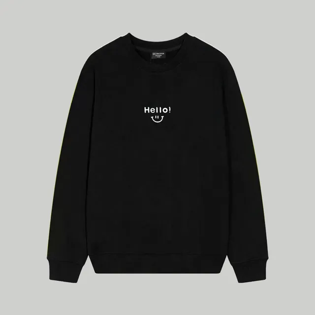 Balenciaga Crewneck Sweatshirt Hello! Smiley Print
