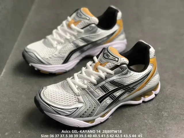 Asics GEL-KAYANO 14 White Silver Gold