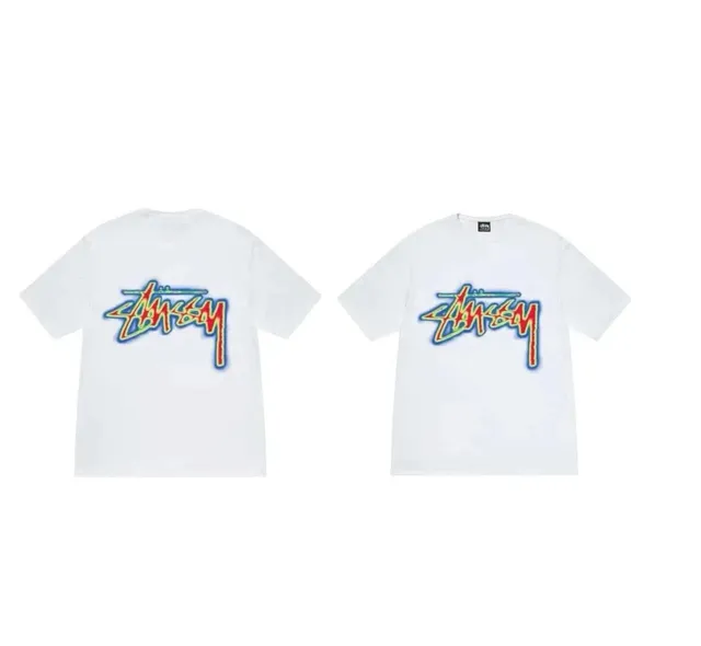 Stüssy Logo Tee Neon Outline