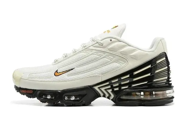 Nike Air Max TN Triple White with Orange Swoosh
