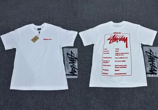 Stüssy T-Shirt Red Logo Print