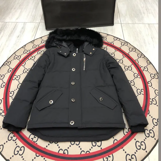 Black (06 men's black fur collar)