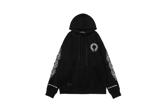 Chrome Hearts Hoodie Ornate Sleeve Print