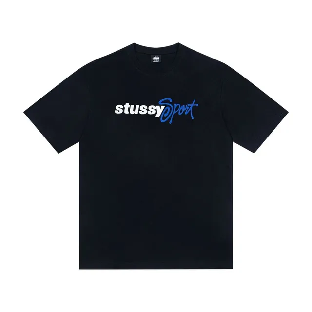 Stüssy Sport Tee White and Blue Logo