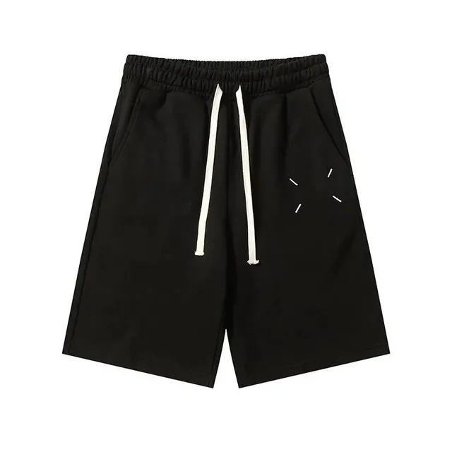 Maison Margiela Logo-Print Shorts Four-Stitch Detail