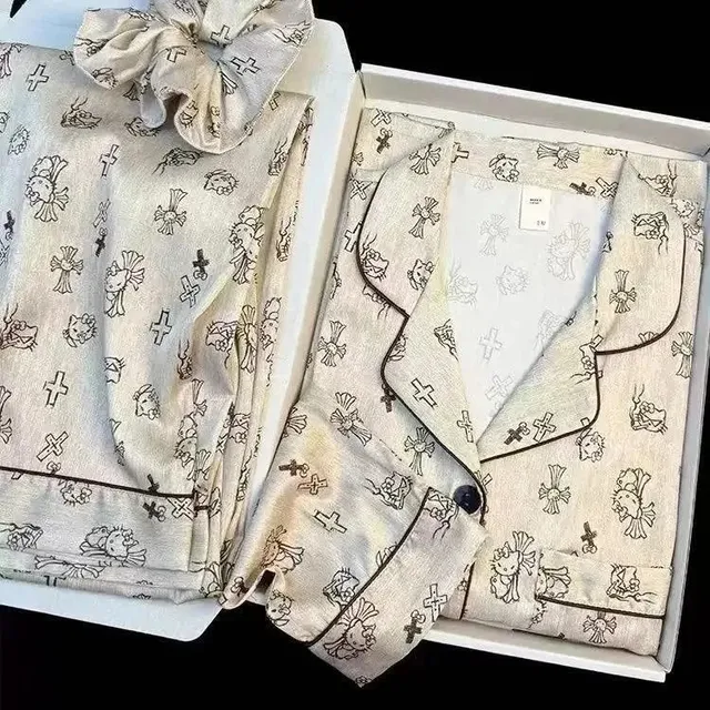 Dior Pajama Set Hello Kitty Cross Print