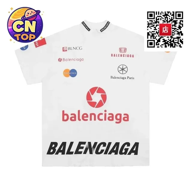 Balenciaga Logo Tee Multi-Logo