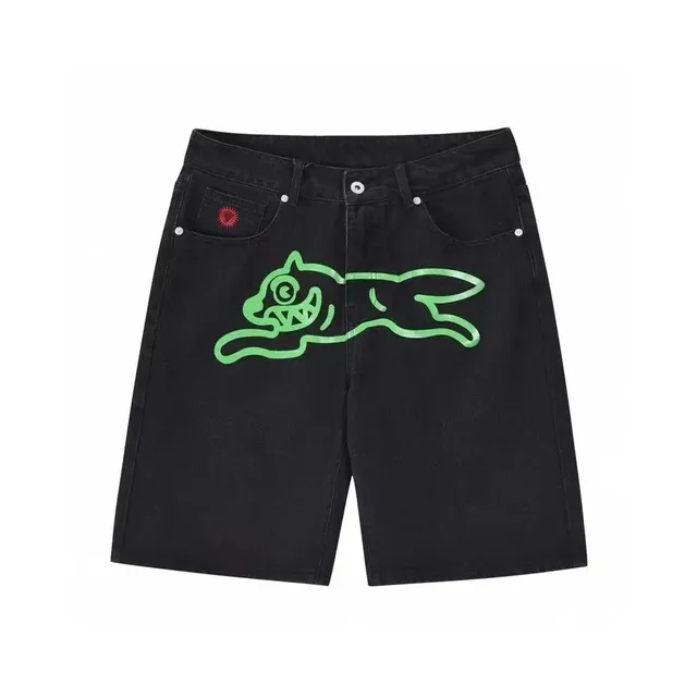 BAPE Shark Shorts Neon Green Shark Logo