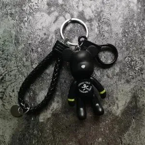BAPE Shark Keychain Black with Neon Yellow Accents