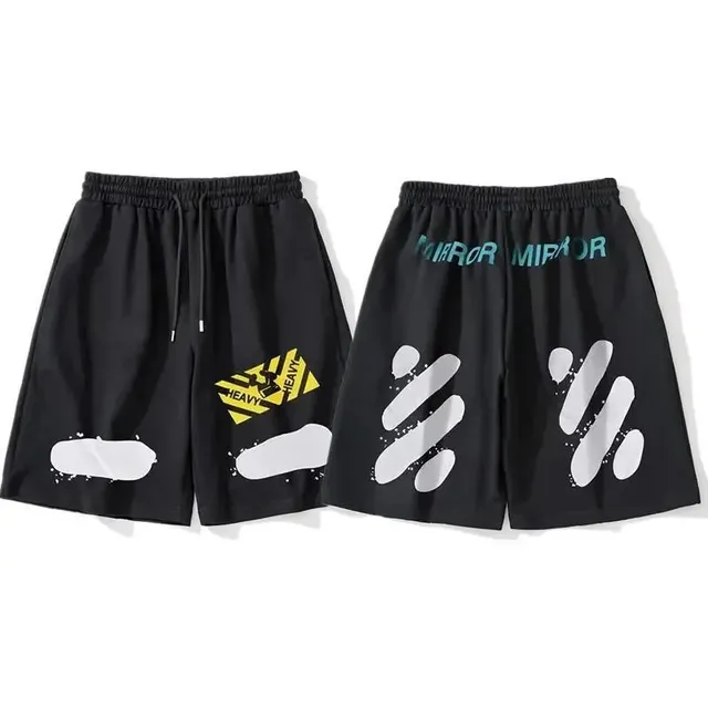 Broken Planet Printed Shorts Heavy Mirror Graphic