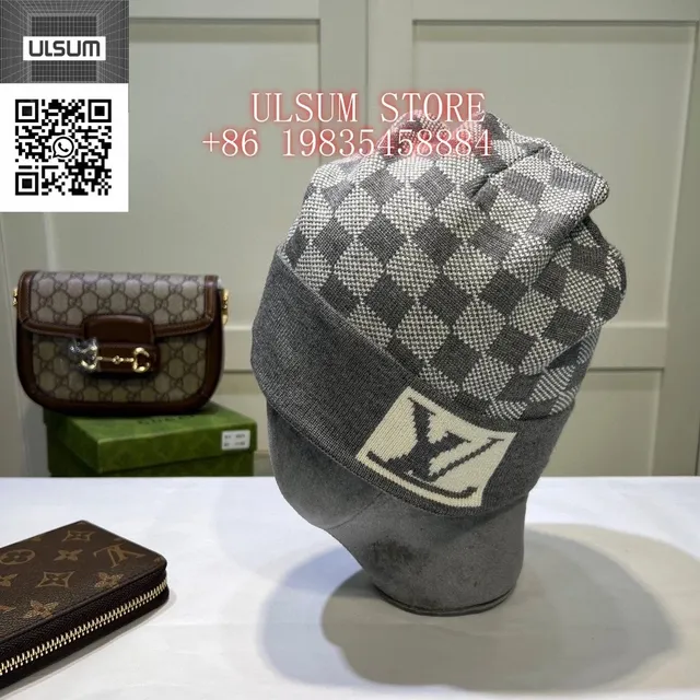 Louis Vuitton Knit Beanie Damier Pattern