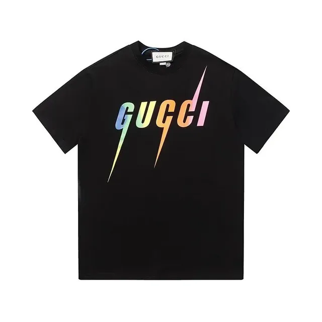 Gucci T-Shirt Rainbow Lightning Logo