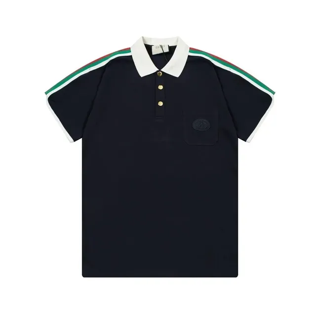 Gucci Polo Shirt Web Stripe Collar and Sleeve Trim